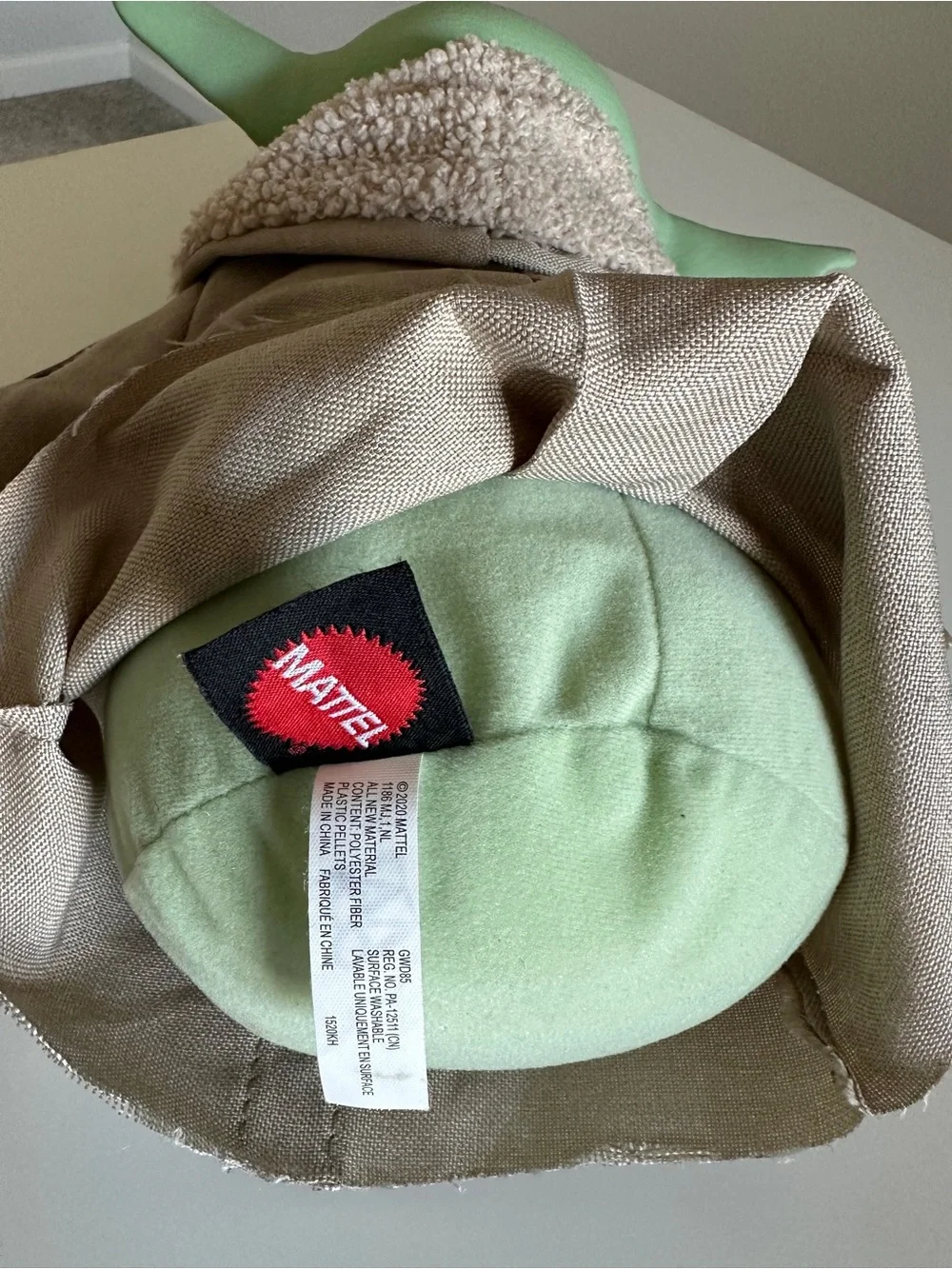 Mattel Star Wars Mandalorian Grogu Baby Yoda 11” Plush Soft Body Rubber Head👽🛸💚